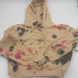 AFRM size xs the dye cropped hoodie